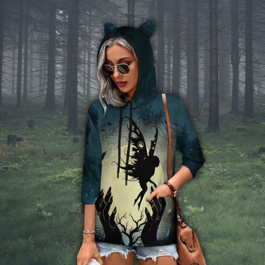 Women's hoodie with cat ears