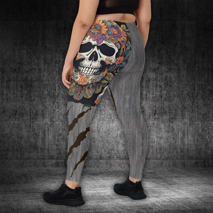 Leggings with attitude, Skull scratch